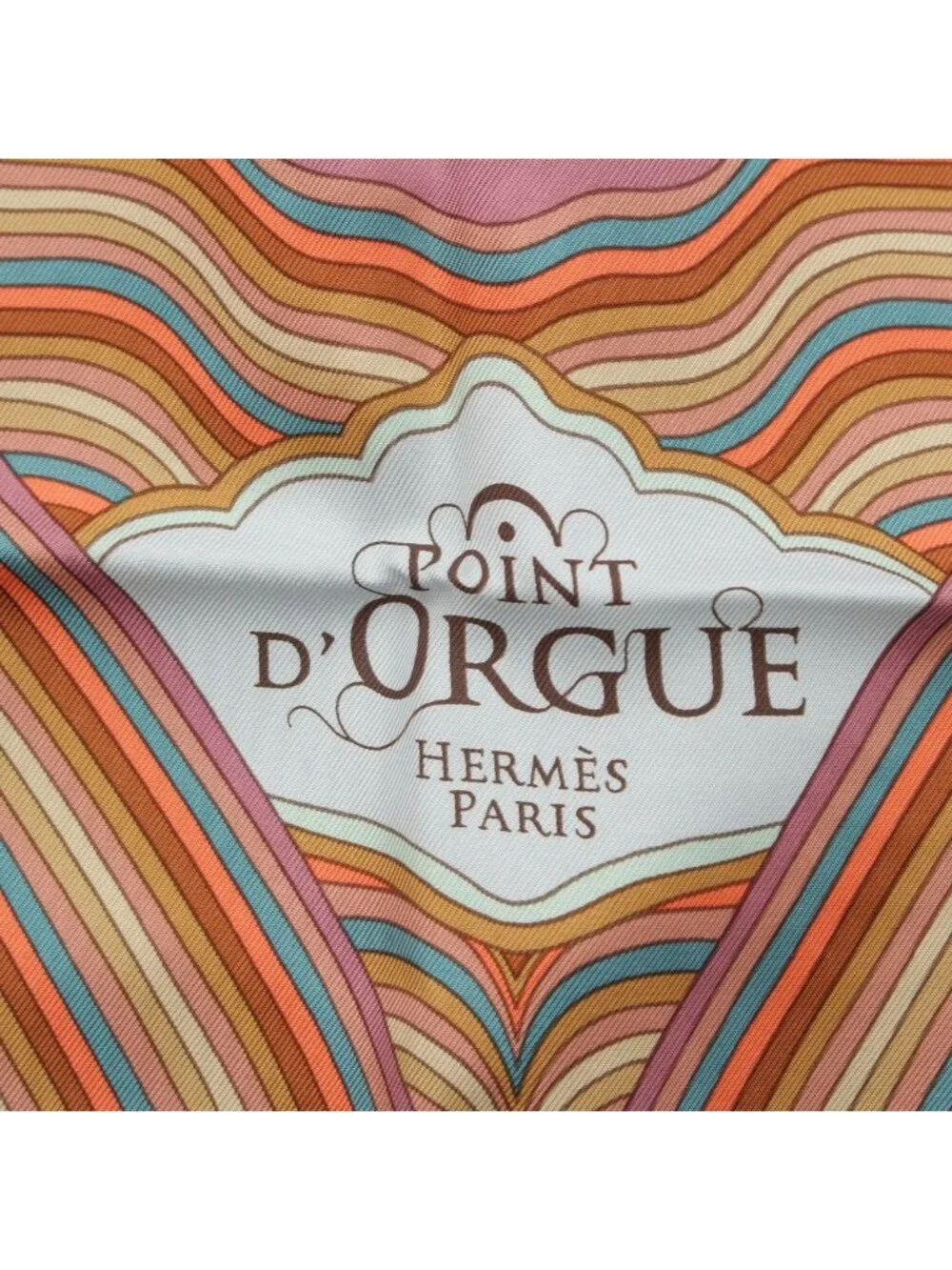 ★SOLD★ Hermes Carre 90 Silk Point D'orgue Fermata Scarf White - Picture 7 of 10